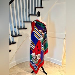 Colorful Duck Motif Scarf